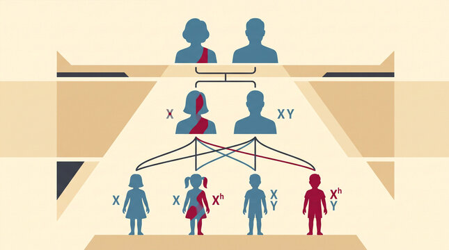 Inheritance pattern of xlinked recessive trait