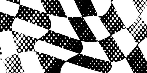 Fototapeta premium Checkered flag wave on white background design for sport race championship vector illustration.