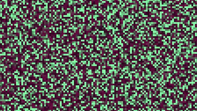 Abstract Digital Pixel Noise and Glitch Background Animation Loop