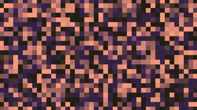 Abstract Pixel Grid Motion Background With Dynamic Color Shifting Squares and Retro Vibe