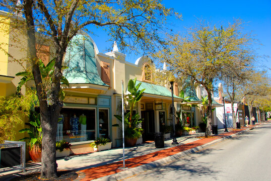 Upscale Hyde Park is a quaint upscale shopping district section of the city of Tampa Florida FL