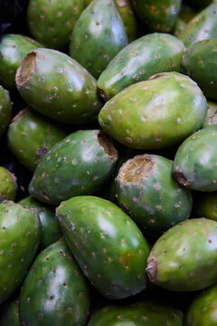 fresh prickly pear in the market