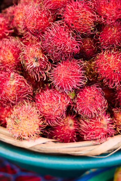 rambutan fruit on the market