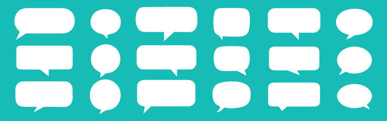 Obraz premium Speech Bubbles set. Speech bubbles blank isolated on white background. speech bubble comic signs. Set of vector blank white speech bubbles banner.