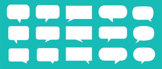 Obraz premium Speech Bubbles. Speech bubbles blank isolated. Set of vector blank white speech bubbles banner. 