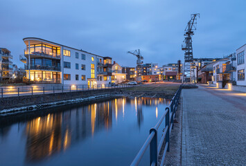 Kalmar Dock at night in Sweden © FOLIO