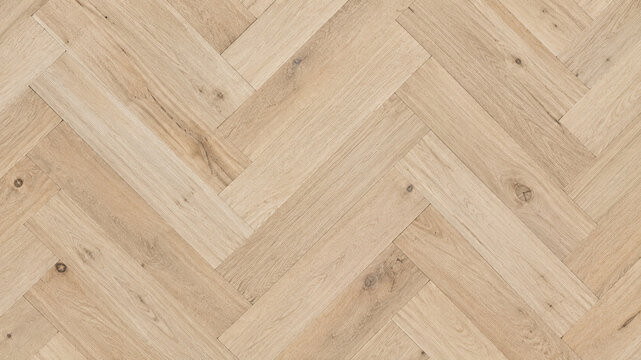 Light oak herringbone parquet flooring texture, natural wooden parquet background for interior design rendering, seamless wood floor pattern