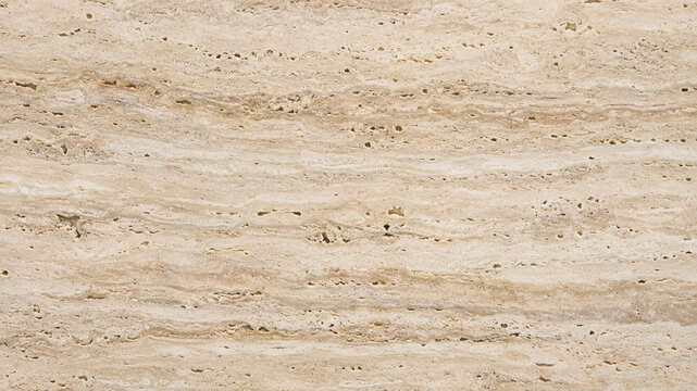 Beige travertine marble texture, natural stone background with horizontal veins, elegant limestone surface for interior design