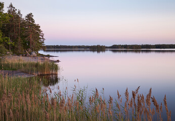 Scenic landscape of lake during sunset © FOLIO