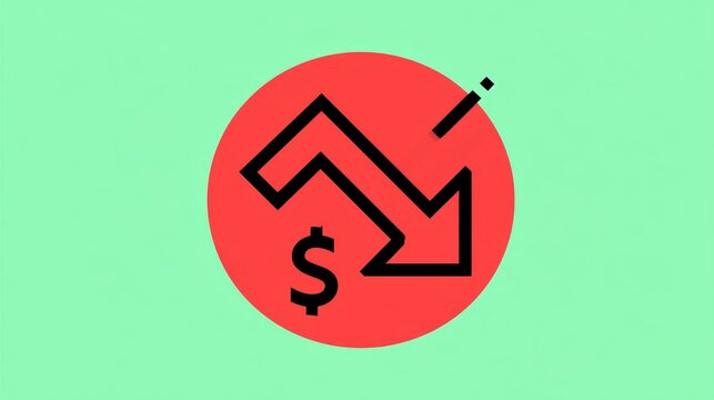 Cost reduction icon set featuring downward price arrows, price reduction symbols, cost-cutting graphics, and money-saving concepts in a clean vector design.