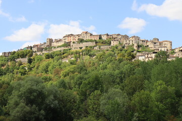 Fototapeta premium Vue d'ensemble du village, village de Cordes sur Ciel, département du Tarn, France