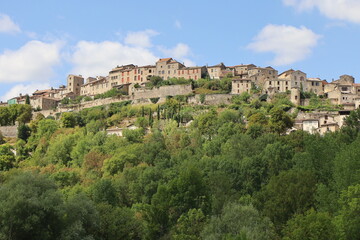 Fototapeta premium Vue d'ensemble du village, village de Cordes sur Ciel, département du Tarn, France
