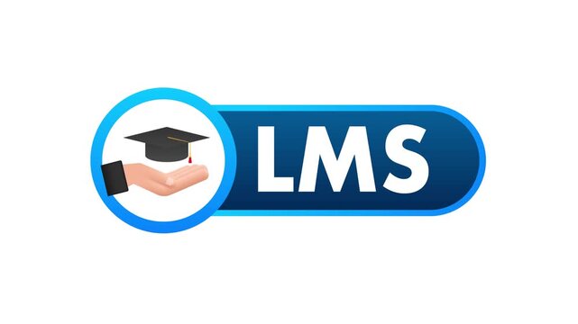 Learning management system icon motion graphic