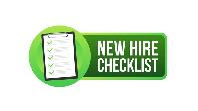 New hire checklist animation for business onboarding
