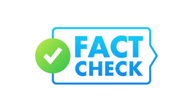 Fact check green checkmark animation concept