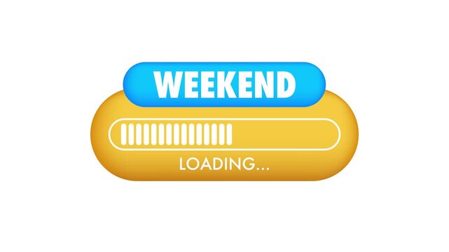 Weekend loading progress bar animation pack
