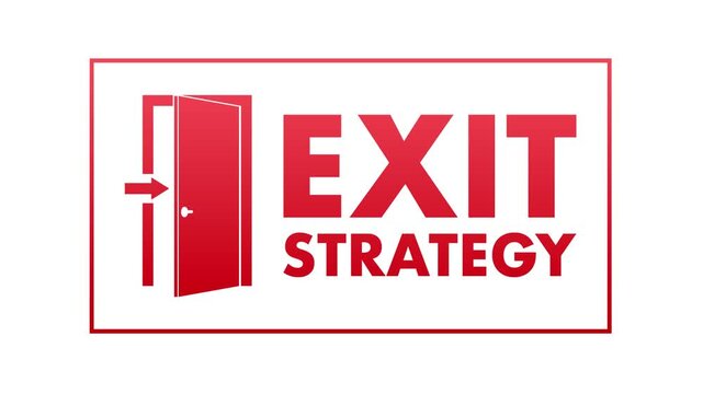 Animated exit strategy sign showing a way out