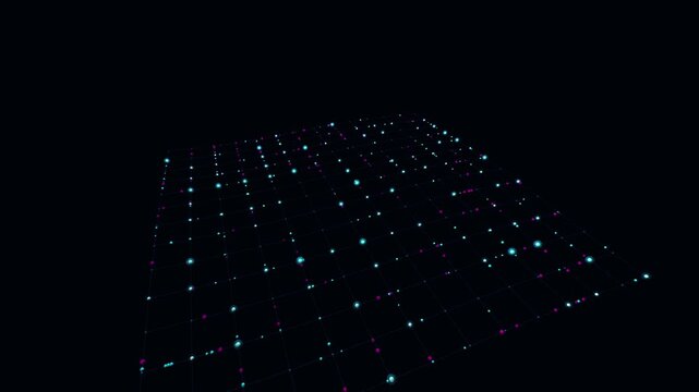 Isometric Server Grid Macro Data Highway Circuit Topology 20s 4K