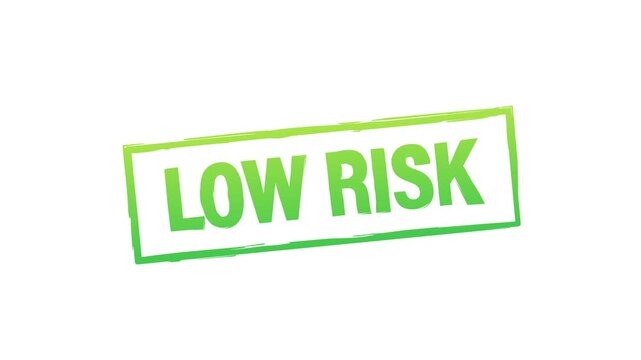 Low and high risk grunge stamp animation