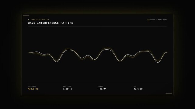 Wave Interference Pattern &mdash; Signal Analysis Animation 4K