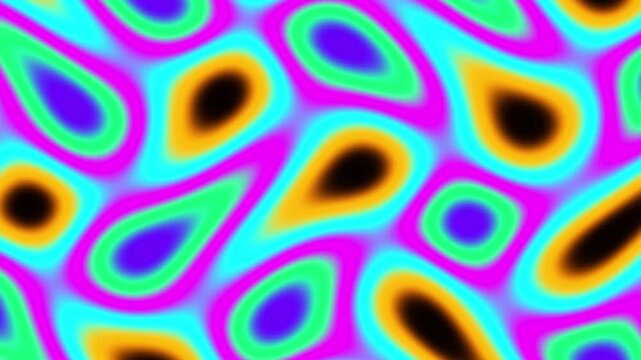 Abstract Glowing Neon Color Fluid Liquid Motion Background Loop
