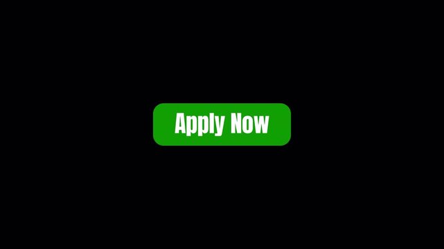 Apply Now Button Animation with Light Blue and Green Colors, Digital Interface Text for Online Application and Website UI, 4K Motion Graphic