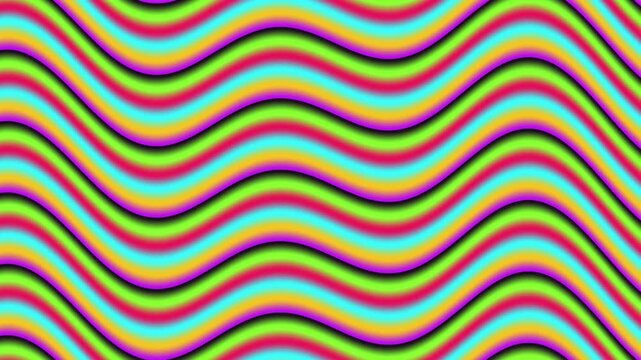 Abstract Colorful Wavy Lines Background Animation With Vibrant Colors and Smooth Motion