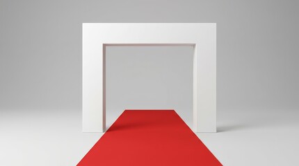 Obraz premium 3D design of a white event arch and entrance gate mockup template.