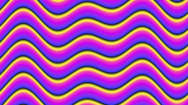 Abstract Neon Gradient Waves Motion Background Seamless Looping Animation