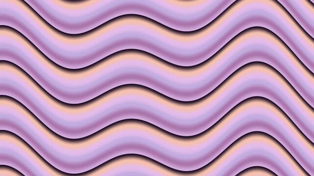 Abstract Wavy Background Motion Graphic Featuring Purple and Orange Gradient Layers With Soft Shadows