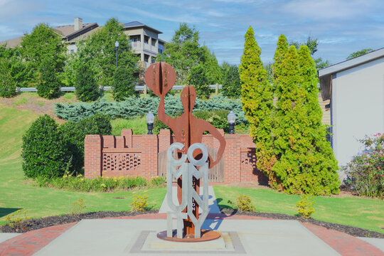 Art installation titled "Community" by artist Ron Huffman. Located within Doyal Hill Park in Acworth, Georgia