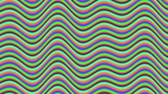 Abstract Colorful Wavy Lines Background Animation With Smooth Motion