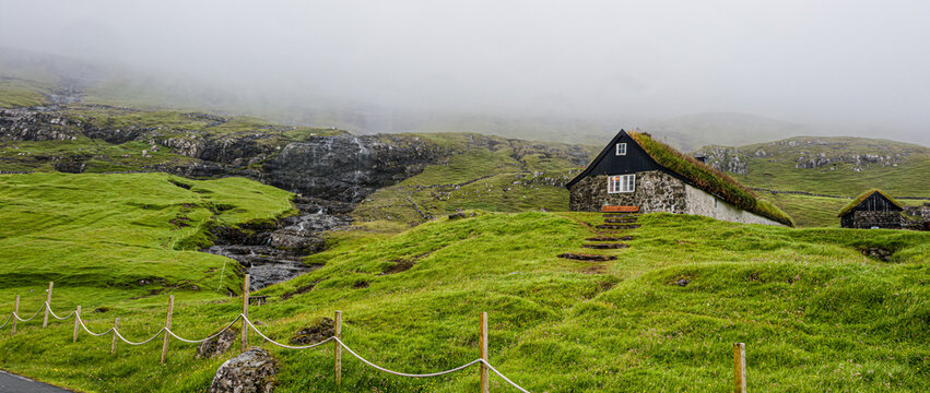 Turf-Roofed Farmhouse in Saksun