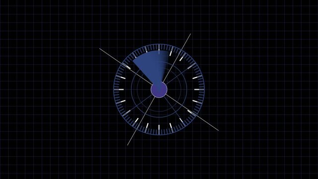 Radar screen sweeps trace tactical coordinates using bright glowing vector nodes. Sci-fi defense command panels maximize technical authenticity with this asset.