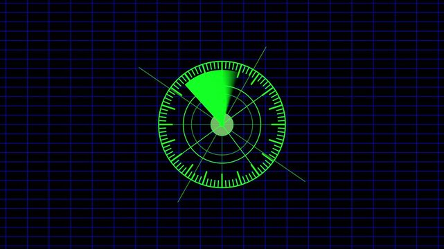 Radar screen sweeps trace tactical coordinates using bright glowing vector nodes. Sci-fi defense command panels maximize technical authenticity with this asset. Scopes rotate. 4k