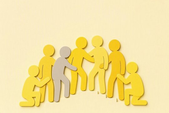team of people holding hands