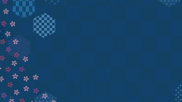 Traditional Japanese Patterns with Cherry Blossoms 4K
