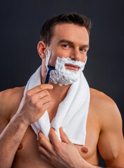 Wet Shaving With Razor.
