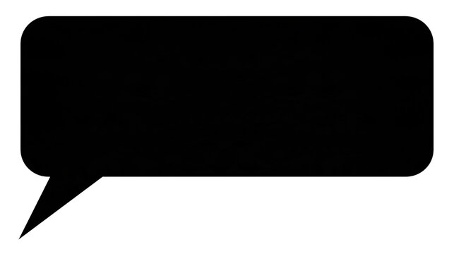 Isolated black speech bubble with text on dark bar, chat symbol for communication apps