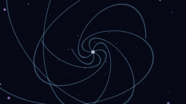 Tunnel cosmique en spirale avec tra&icirc;n&eacute;es lumineuses et particules dans l&rsquo;espace