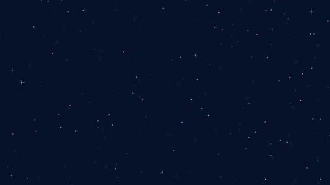 Constellation de paillettes bleues et &eacute;toiles scintillantes sur fond cosmique sombre