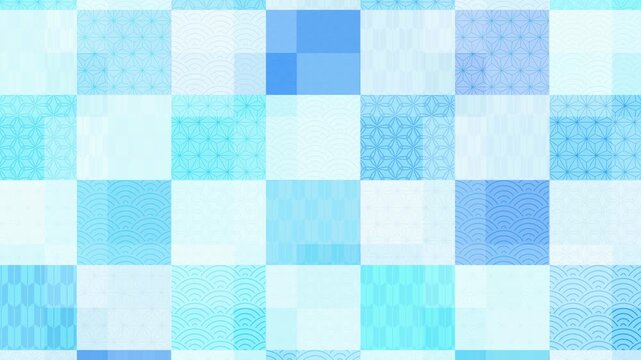 Blue Checked Grid Pattern Texture 4K
