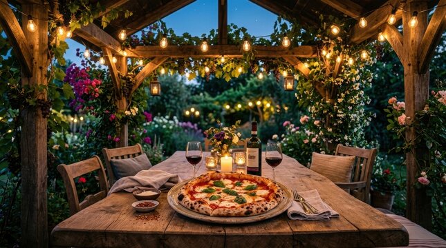 Four pizzas assortment margherita pepperoni capricciosa cheese wooden table, tomatoes basil garlic flour overhead, fourcheese, topview, flatlay, italian, cuisine. Pizza variety flat lay theme