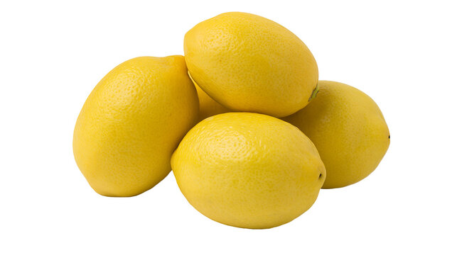 Isolated fresh ripe yellow lemons fruit citrus stacked together juicy ingredient vitamin c