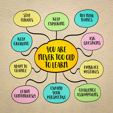 You are never to old to learn. Learning does not have an expiration date. At every stage of life, there are new skills to develop, ideas to explore, and perspectives to discover.