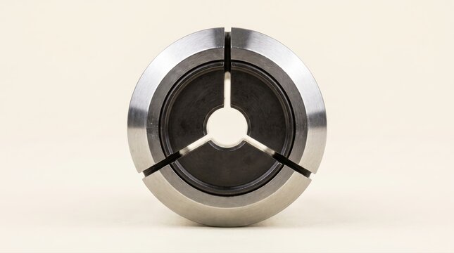 Precision-engineered spring collet clamping face used in cnc machining for secure toolholding