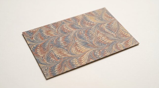 Handcrafted endpaper swatch showcasing intricate vintage floral pattern for bookbinding and stationery design