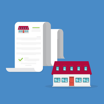 Real Estate Paperwork and Residential Property Document
