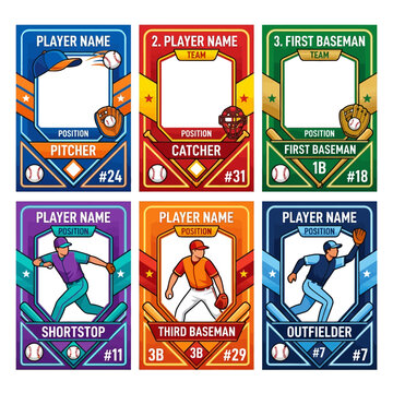 Vintage Baseball Card Templates For Sports Enthusiasts And Gamers