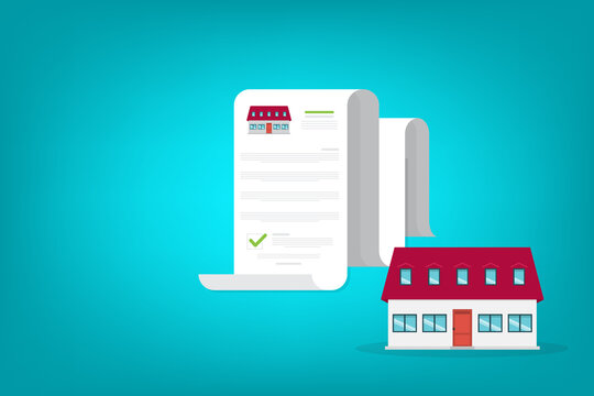 Home Agreement Document with Real Estate House